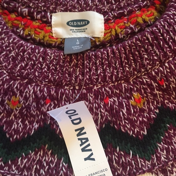 Old Navy Purple Knit Sweater - Size Large - NWT - Picture 5 of 7